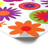 Hippy-Rainbow-Blume Poster (Ecke)