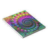 Hippy Rainbow Fraktal Pattern Notizblock (angewinkelt)