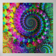 Hippy Rainbow Fraktal Pattern