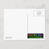 Hippy Rainbow Fraktal Pattern Postkarte (Rückseite)