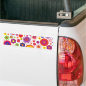 Hippy Regenbogen-Blumen Autoaufkleber (Auf Lkw)