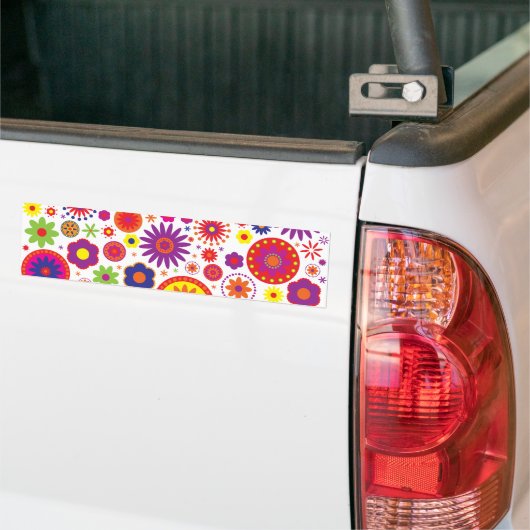 Hippy Regenbogen-Blumen Autoaufkleber (Auf Lkw)
