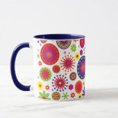 Hippy Regenbogen-Blumen Tasse (Links)
