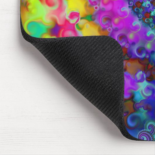 Hippy Regenbogen-Fraktal-Muster Mousepad (Ecke)