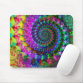 Hippy Regenbogen-Fraktal-Muster Mousepad (Mit Mouse)