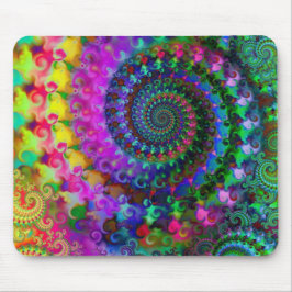 Hippy Regenbogen-Fraktal-Muster Mousepad
