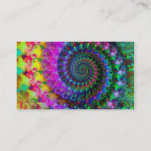 Hippy Regenbogen-Fraktal-Muster Visitenkarte (Rückseite)