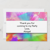 Hippy Regenbogen Retro danke Karte (Rückseite)