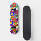 Hippy Retro-Blume Skateboard (Vorne)
