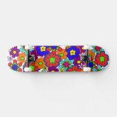Hippy Retro-Blume Skateboard (Horizontal)