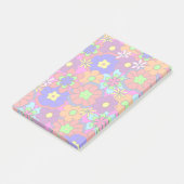 Hippy Retro Blumen Post-it Klebezettel (angewinkelt)