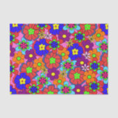 Hippy Retro Blumen Seidenpapier (Vorderseite)