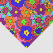 Hippy Retro Blumen Seidenpapier (Ausschnitt)