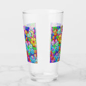 Hippy Retro Blumenart Glas (Links)