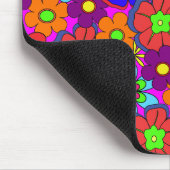 Hippy Retro Funkadelic Blumen Mousepad (Ecke)