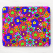 Hippy Retro Funkadelic Blumen Mousepad (Vorne)