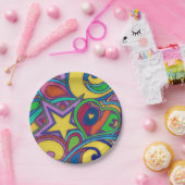 Hippy Retro Peace Art Pappteller (Party)