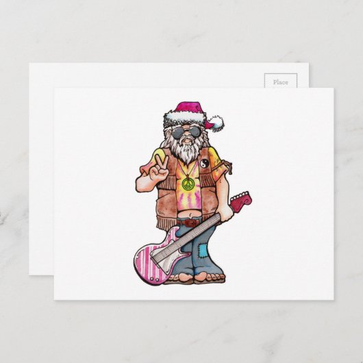 Hippy Sankt sagt "cooles Weihnachten " (Vorne/Hinten)