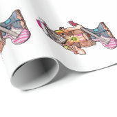 Hippy Santa sagt "Cooles Weihnachten" Geschenkpapier (Rolleneckpunkt)