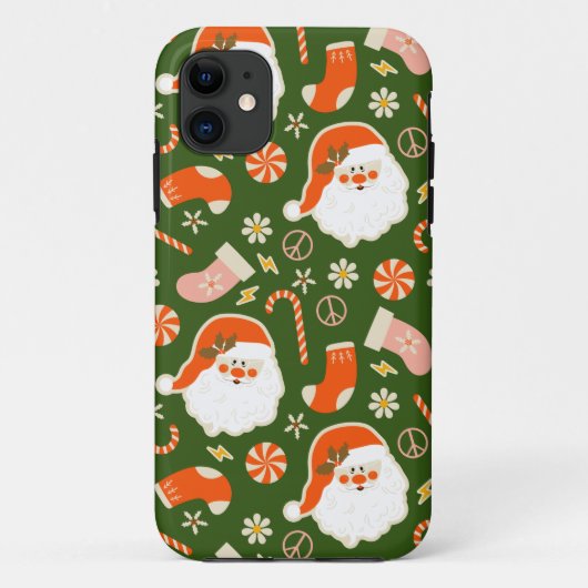Hippy Santa und Bonbons Case-Mate iPhone Hülle (Rückseite)