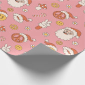 Hippy Santa Xmas Funny Wrapping Paper Geschenkpapier (Ecke)