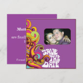 Hippy-Save the Date-Foto-Einladung Save The Date (Vorne/Hinten)