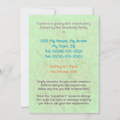 Hippy Sechzigerjahre große Party Einladung (Rückseite)