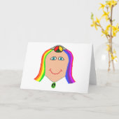 Hippy Smile Karte (Gelbe Blume)