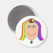 Hippy Smile Magnet (Vorderseite/Rückseite)