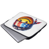 Hippy-Smiley Laptopschutzhülle (Vorne Knopf)