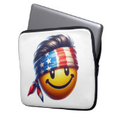 Hippy-Smiley Laptopschutzhülle (Vorderseite Links)