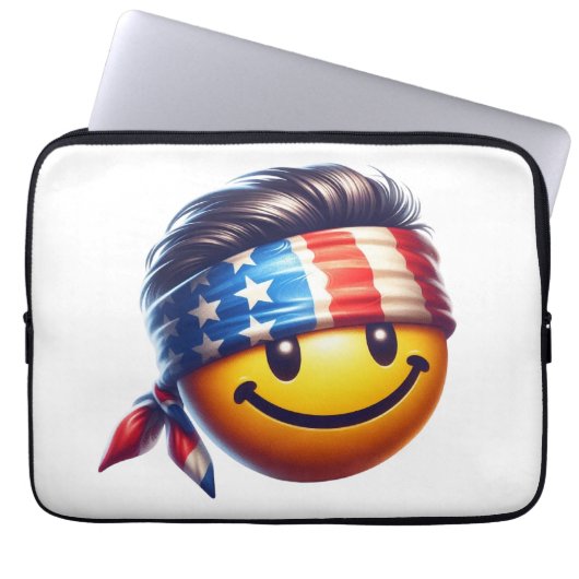 Hippy-Smiley Laptopschutzhülle (Vorderseite)
