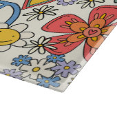 Hippy Style Floral der 70er Schneidebrett (Ecke)