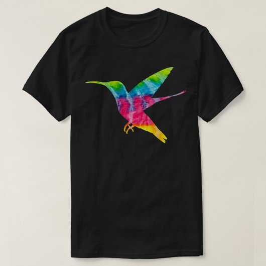 Hippy Trippy Gefärbte Krawatte Hummingbird Bird Ku T-Shirt (Design vorne)