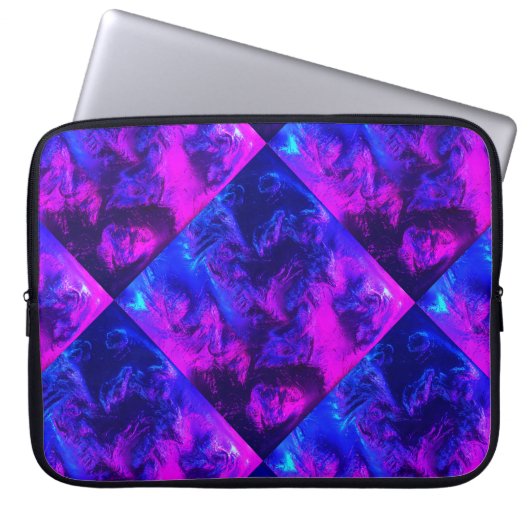 Hippy Yoga Laptop Sleeve - farbiges Universum (Vorderseite)