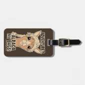 Hipster-Abenteuer-Alpaka mein Taschen-Wortspiel Gepäckanhänger (Vorderseite horizontal)