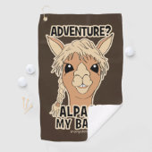 Hipster-Abenteuer-Alpaka mein Taschen-Wortspiel Golfhandtuch (Insitu)