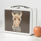 Hipster-Abenteuer-Alpaka mein Taschen-Wortspiel Metall Brotdose (Beispiel)
