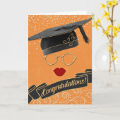 Hipster Abschluss Herzlichen Glückwunsch Lipno Karte (Gelbe Blume)