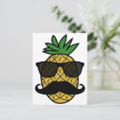 Hipster Ananas Postkarte (Stehend Vorderseite)