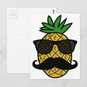 Hipster Ananas Postkarte (Vorne/Hinten)