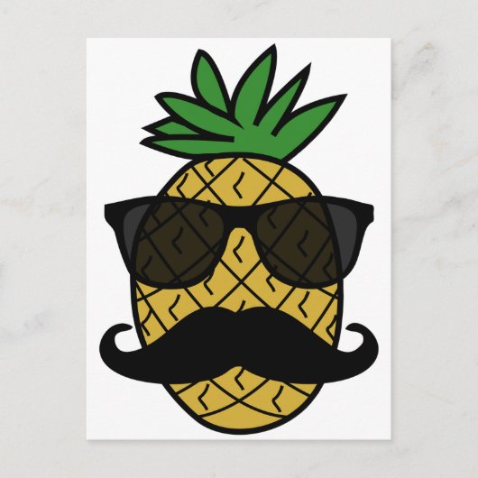Hipster Ananas Postkarte (Vorderseite)