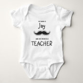 Hipster and Boho design with zu Mustache in Black Baby Strampler (Vorderseite)