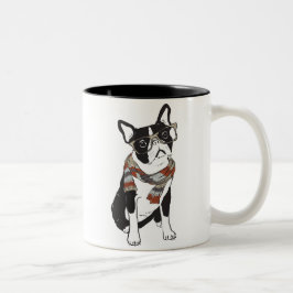 Hipster Animal Boston Terrier Dog Tasse