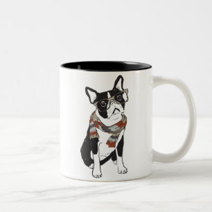 Hipster Animal Boston Terrier Dog Tasse
