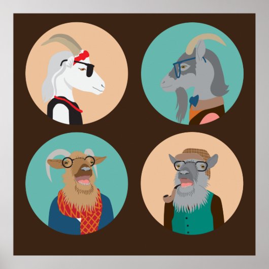 Hipster animals poster (Vorne)