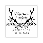 Hipster Antlers Hochzeits-Briefmarke, Save the Dat Permastempel (Design)