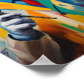 Hipster Ape Rauchen Zigarre Zuhause Deco Wine tast Poster (Ecke)