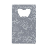 Hipster-Art-Korallenriff Kreditkartenflaschenöffner (Rückseite)