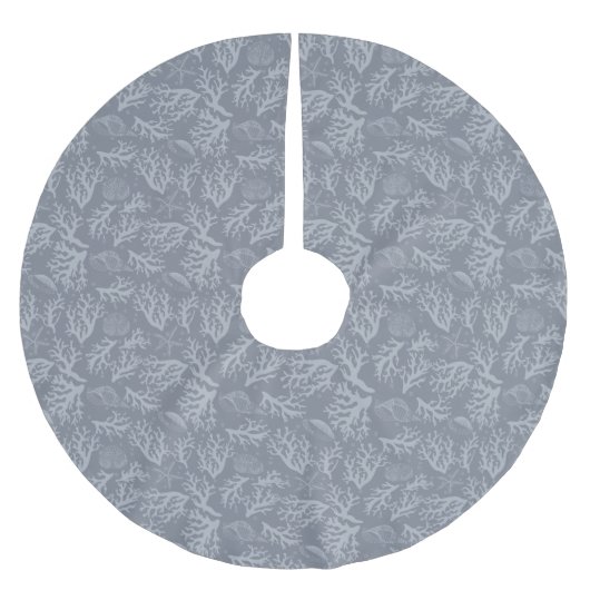 Hipster-Art-Korallenriff Polyester Weihnachtsbaumdecke (Vorderseite)